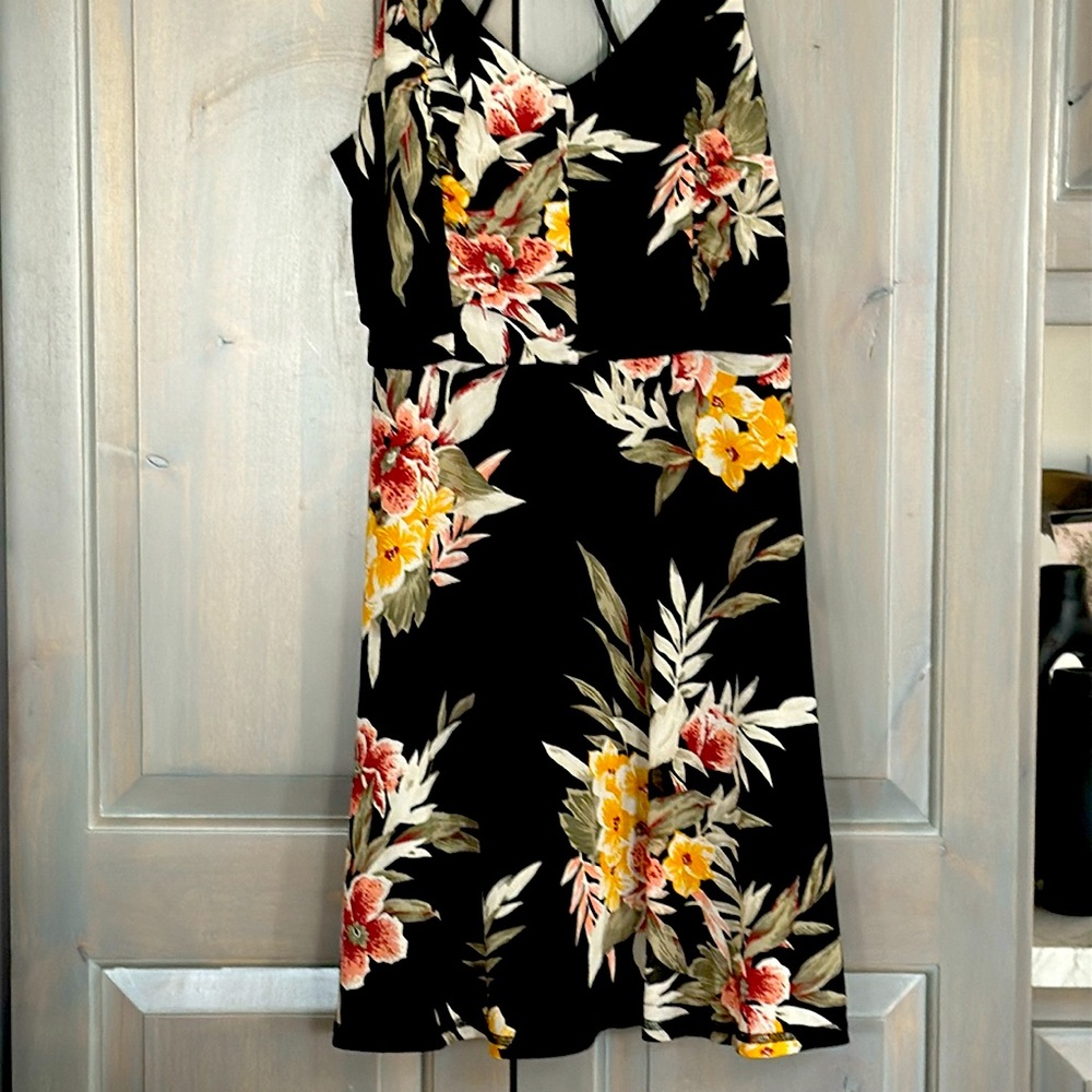 Volcom Floral Black Dress